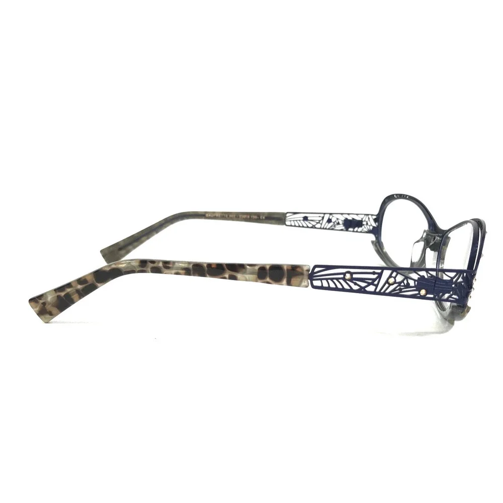 Jean Lafont Eyeglasses Frames GAUFRETTE 565 Brown Tortoise Blue Oval 53-15-130